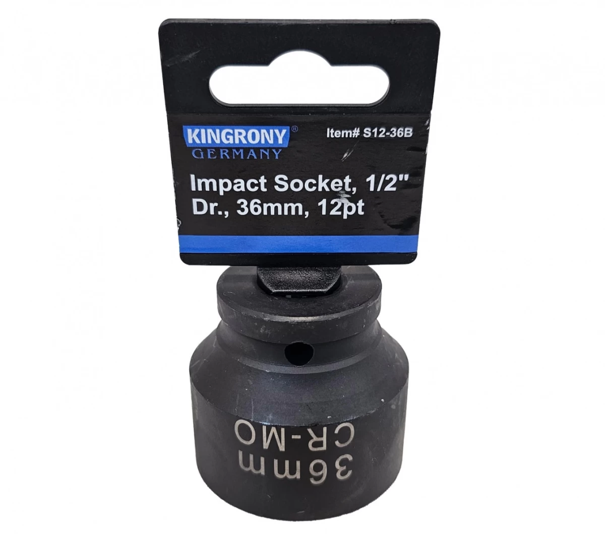 Galvutė smūginė | 12 kampų | 12,5 mm (1/2) | 36 mm (S12-36B)