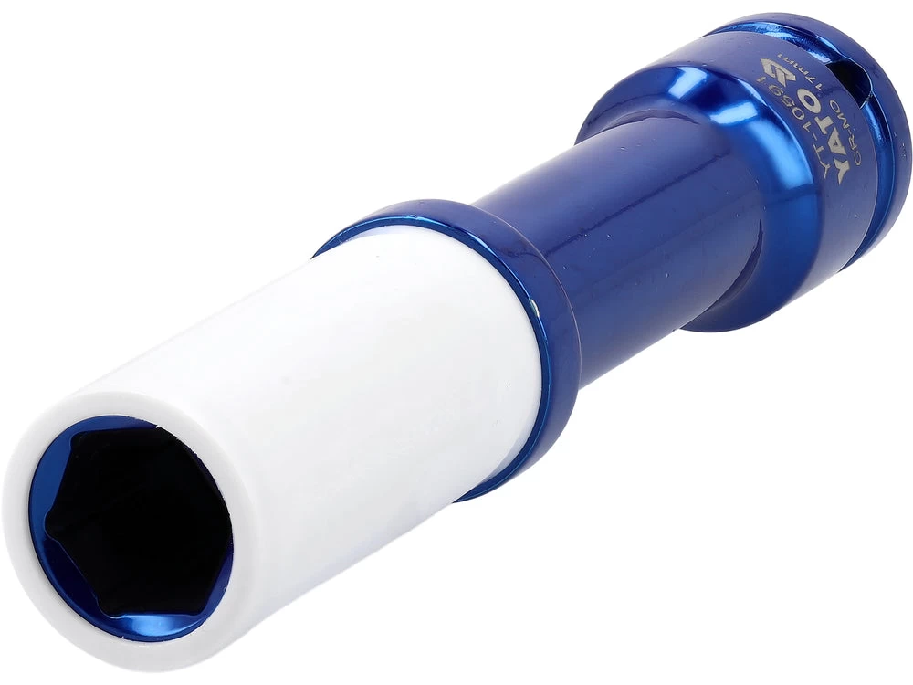 Galvutė smūginė ilga plonasienė prailginta | 150 mm | su plastikine apsauga | 12,7 mm (1/2) | 17 mm (YT-10591)