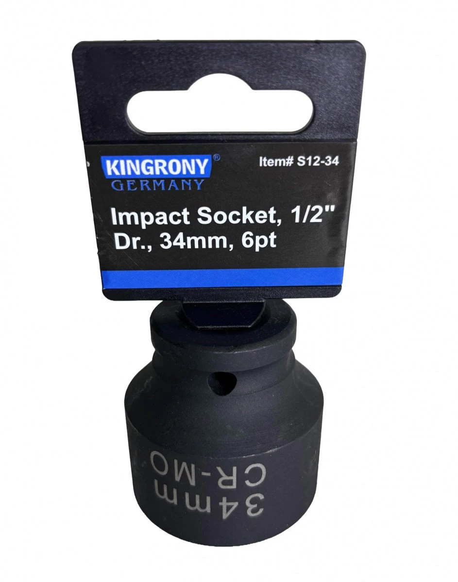 Galvutė smūginė šešiakampė | 12,5 mm (1/2) | 34 mm (S12-34)