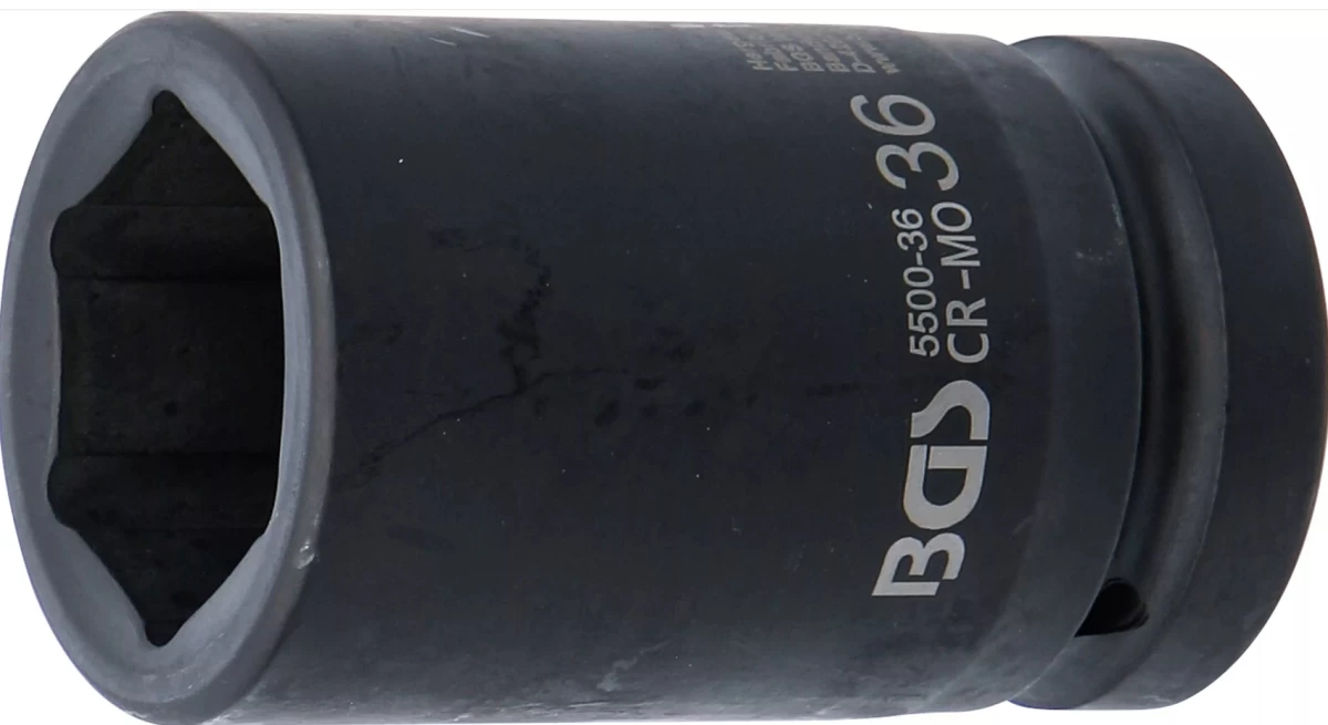 Galvutė smūginė šešiakampė, ilga | 25 mm (1) | 36 mm (5500-36)