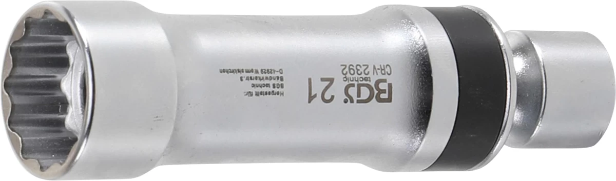 Galvutė žvakėms šarnyrinė 12 kampų, su laikančia spyruokle | 10 mm (3/8) | 21 mm (2392)