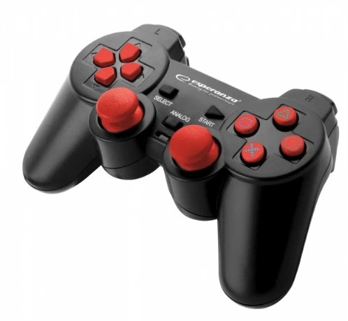 Gamepad Esperanza EGG106R (PC, PS2, PS3; black color, red color)