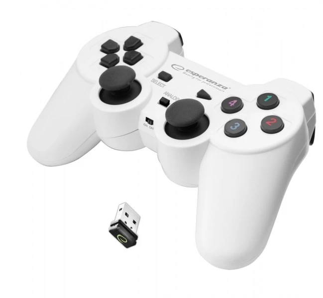 Gamepad wireless Esperanza GLADIATOR EGG108W (PC, PS3; white color)