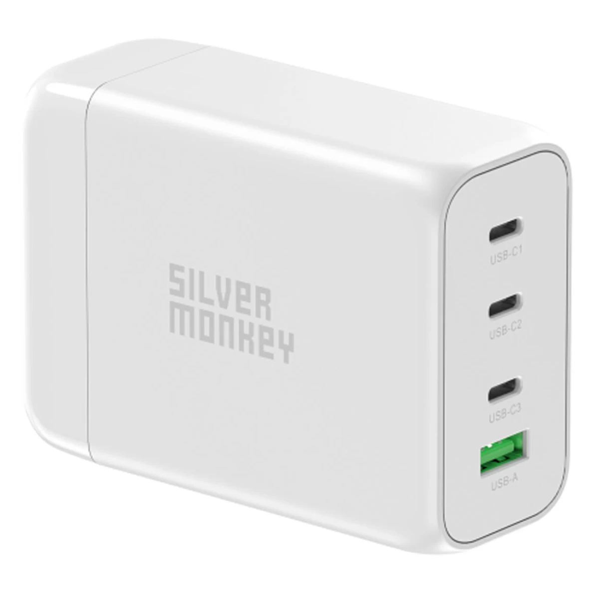 Gan 130 W Tinklo įkroviklis Su Maitinimo Kabeliu 3xusb-c Pd Usb-a Qc 3.0 Baltas
