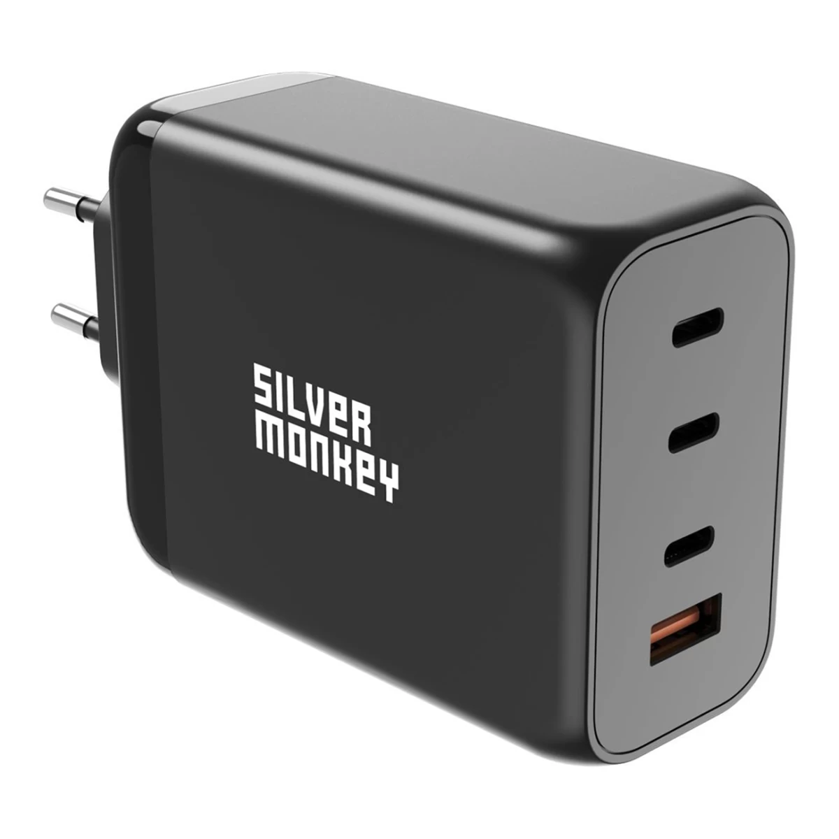 Gan 200w 3xusb-c Pd Usb-a Qc 3.0 Galingas įkroviklis Juodas
