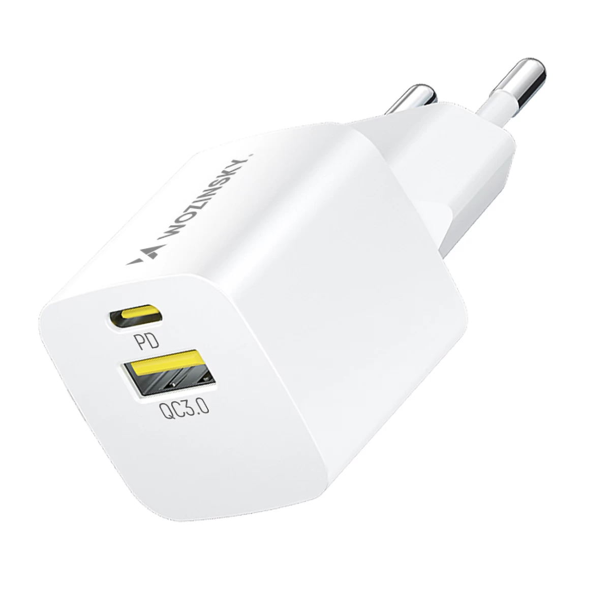 Gan Qc3.0 Usb-a Usb-c Pd 33w Tinklo įkroviklis, Baltas