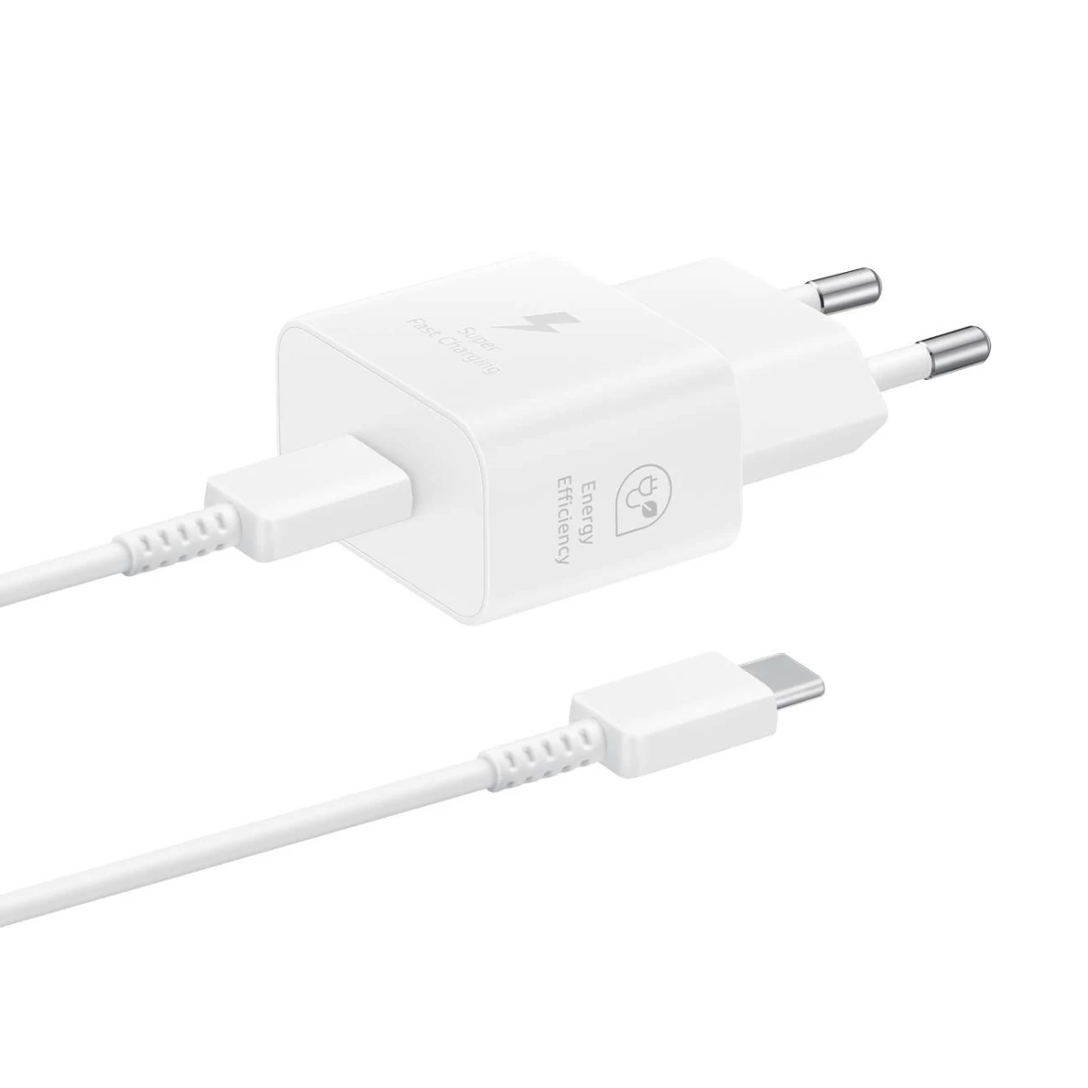 Gan samsung 25 W Sfc Tinklo įkroviklis Su Usb-c Kabeliu - Baltas