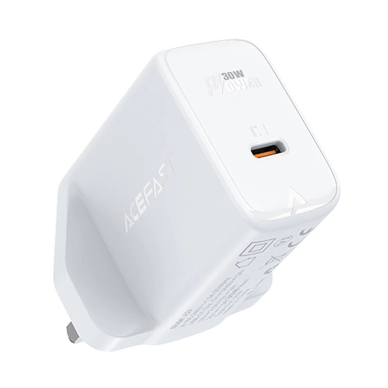 Gan Usb-c 30w Q3 3.0 Afc Fcp Uk Kištukas Baltas