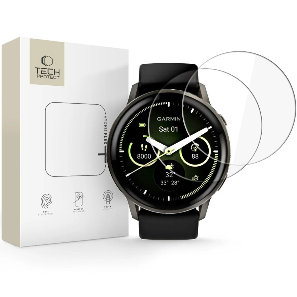 Garmin Venu 45 Mm Hydro Flex+ Laikrodžio Plėvelė - 2 Vnt.