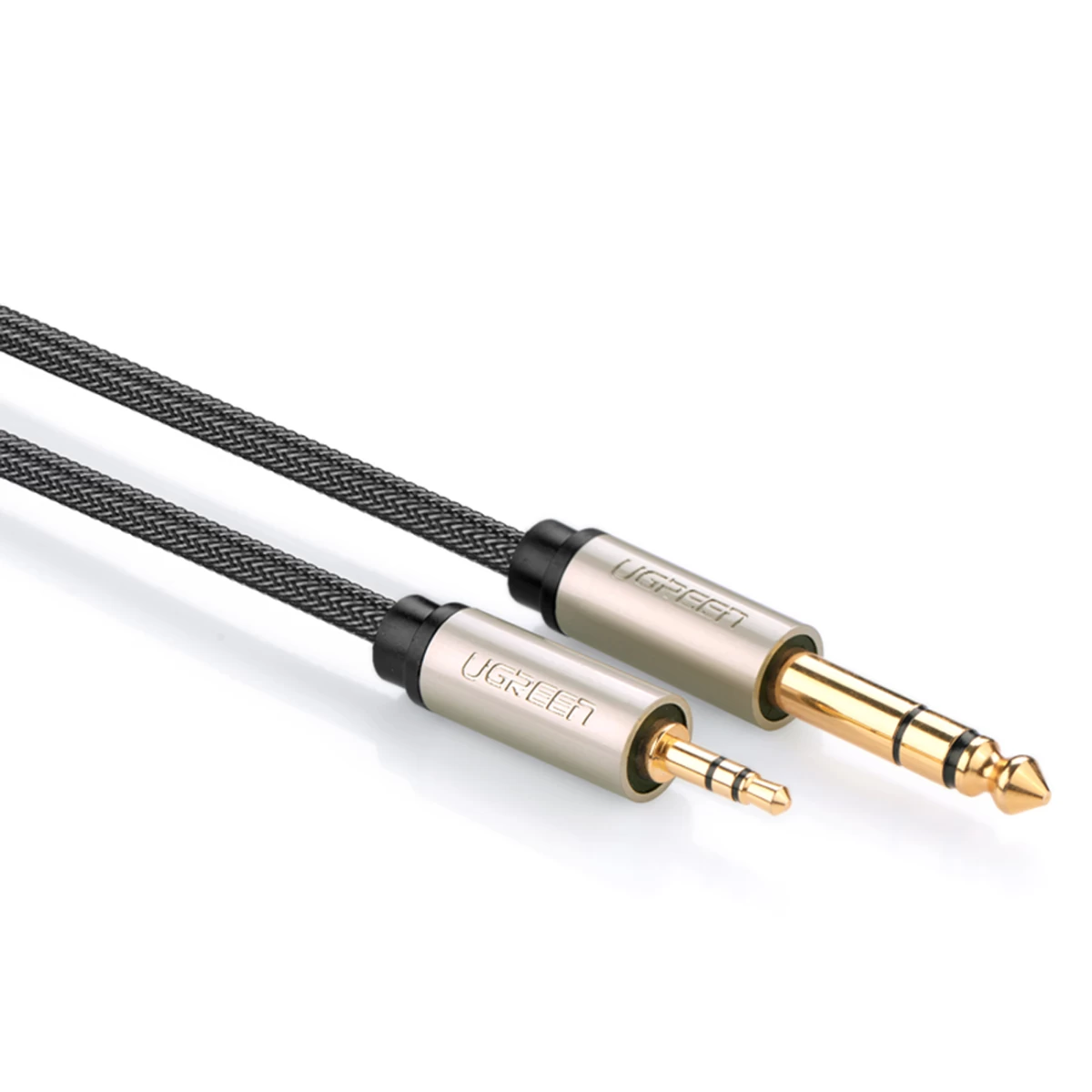 Garso Adapterio Kabelis Trs Mini Jack 3,5 Mm - Jack 6,35 Mm 2 M Pilkas