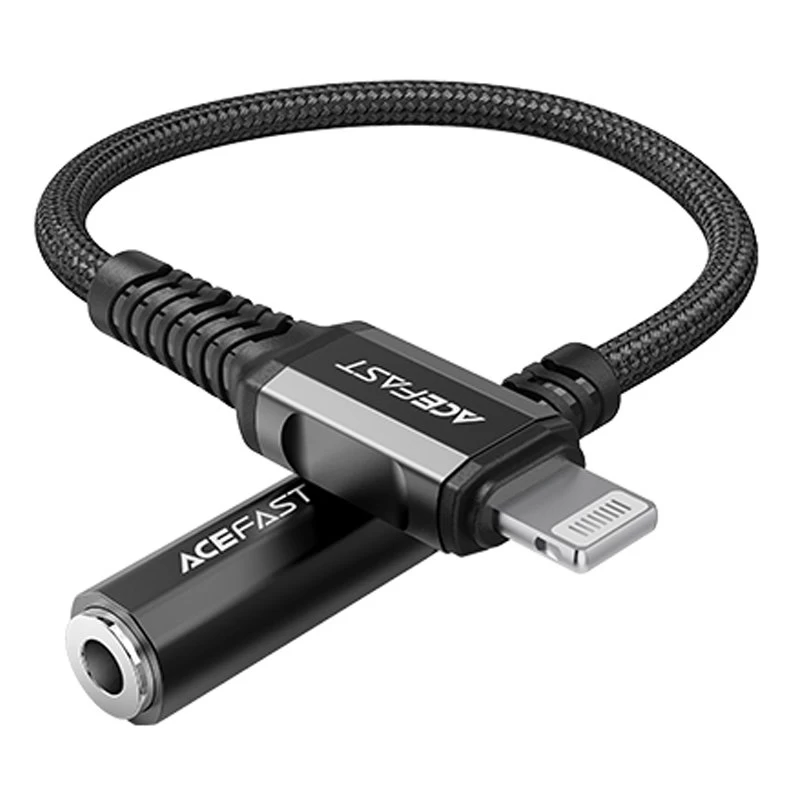 Garso Adapteris Aux į Iphone Mfi Lightning - 3,5 Mm Mini Lizdas 18 Cm Juodas Garso Adapteris Aux į Iphone Mfi Lightning - 3,5 Mm Mini Lizdas 18 Cm Juodas
