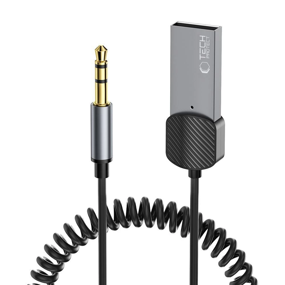 Garso Adapteris Aux Mini Lizdas 3,5 Mm (vyriškas) - bluetooth - Pilkas