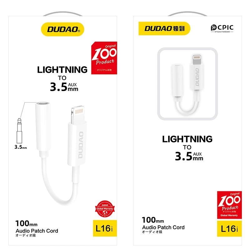 Garso Adapteris iphone Ausinėms Iš lightning į 3,5 Mm Mini Lizdą, Baltas Garso Adapteris iphone Ausinėms Iš lightning į 3,5 Mm Mini Lizdą, Baltas