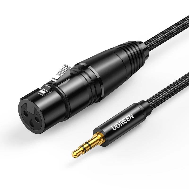 Garso Kabelis 3,5 Mm Mini Jack (vyriškas) - Xlr (moteriškas) 1 M Juodas