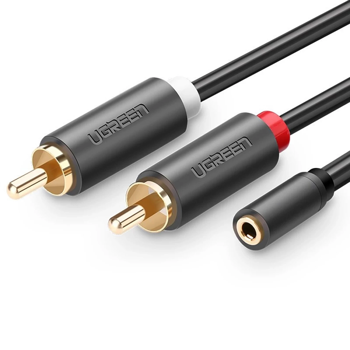 Garso Kabelis Mini Jack 3,5 Mm (moteriškas) - 2rca (vyriškas) 1 M - Pilkas