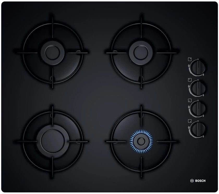 Gas cooktop BOSCH  POP6B6B10 (4 fields; black color)