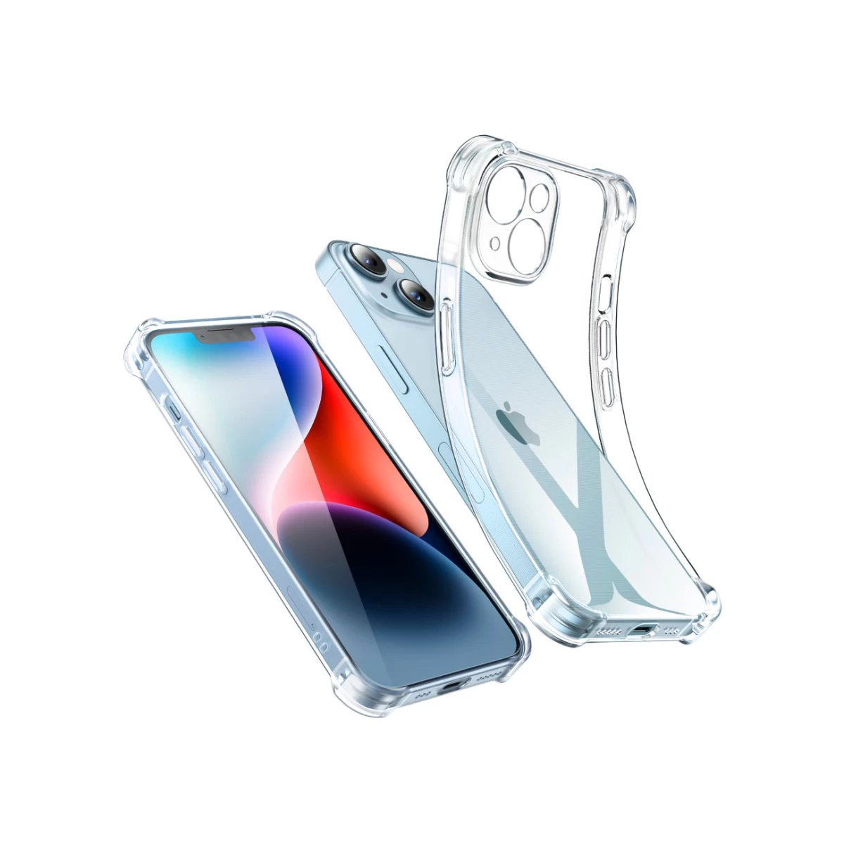 Gelinis Dėklas iphone 14 Plus Su Sustiprintais Kampais Apsauginis Dėklas Skaidrus