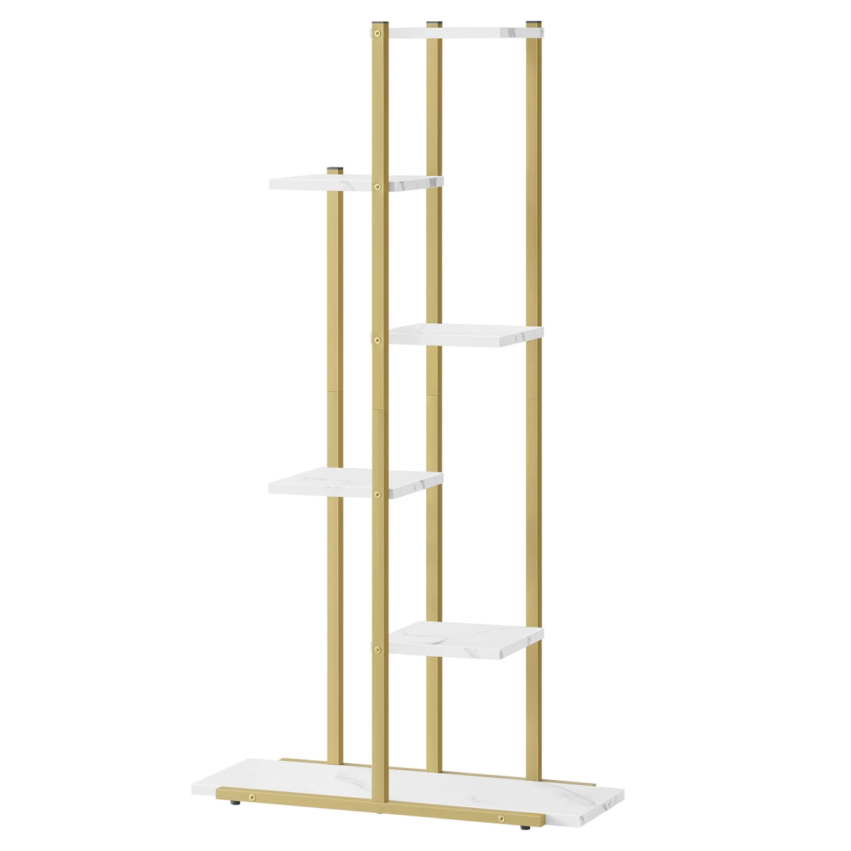 Gėlių Lysvės Knygų Spinta 6 Lentynos - Marmurinės / Auksinės Kojos