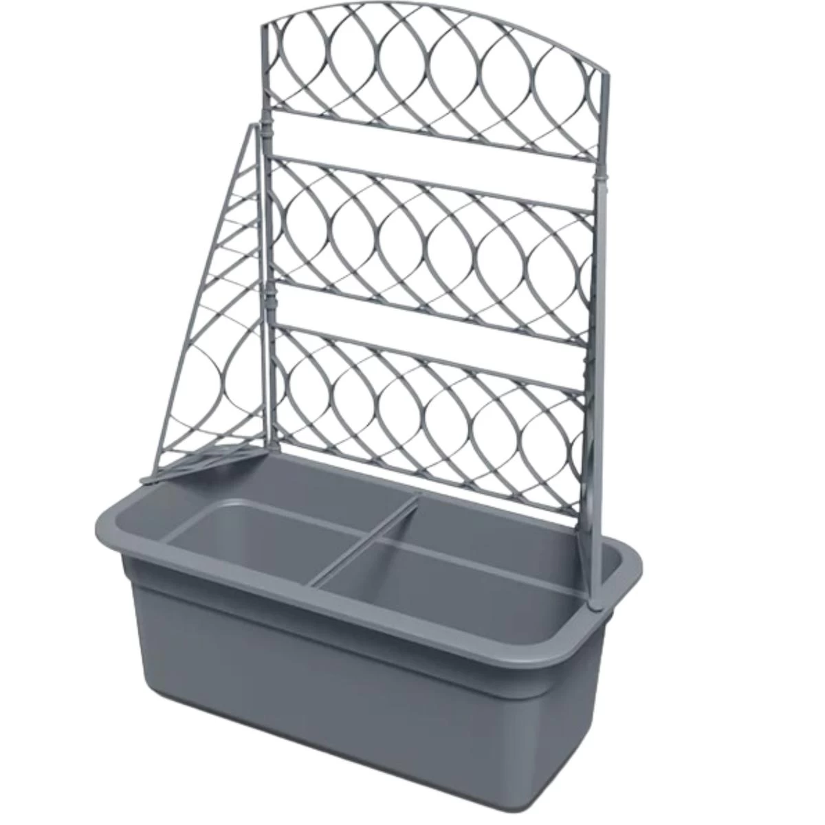 Gėlių Vazonas Su Pergola Bloma Pilkas Akmuo