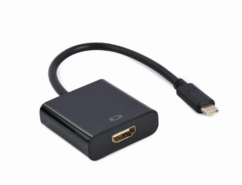 Gembird A-CM-HDMIF-03 USB Type-C to HDMI adapter cable, 4K@30Hz, 15 cm, black