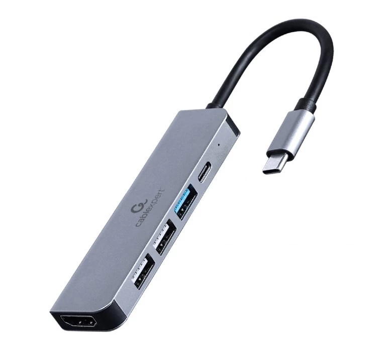 Gembird Adapteris A-cm-combo5-03 Usb-c - 3x Usb-a + Hdmi