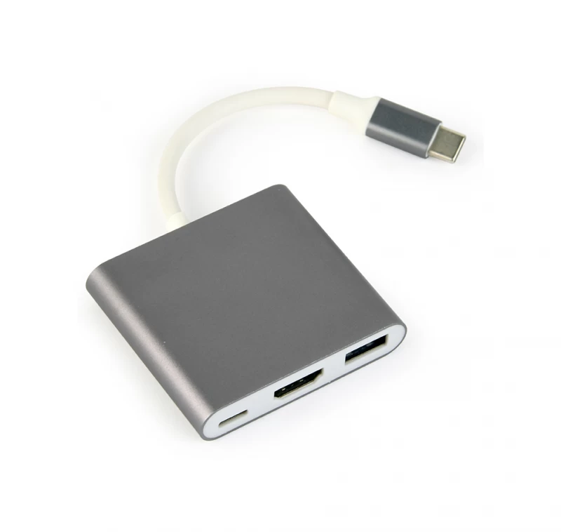 Gembird Adapteris A-cm-hdmif-02-sg C Tipo Usb - Hdmi + Usb-a + Usb-c