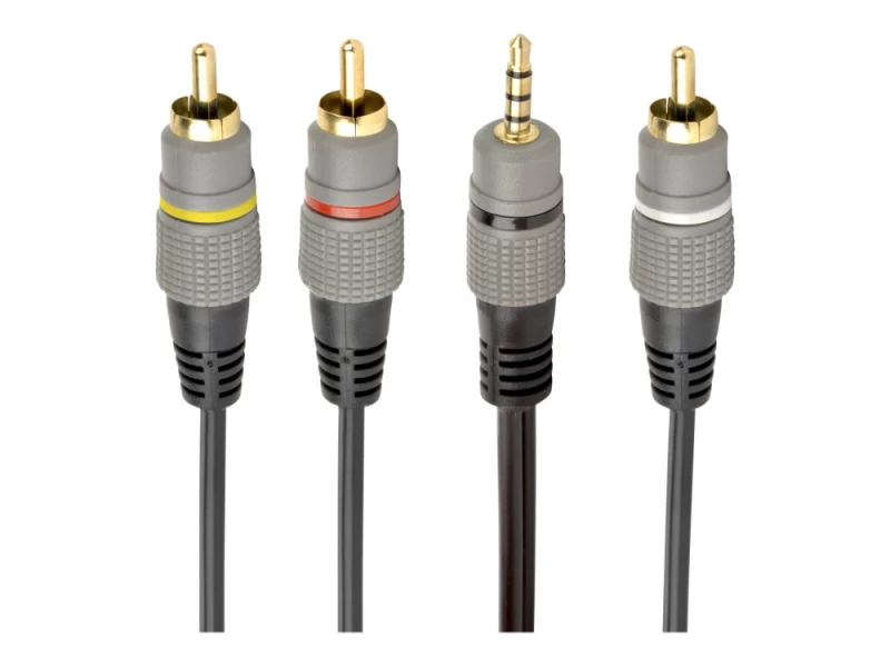 Gembird Ccap-4p3r-1.5m 1,5 M /s1x Minijack 3,5 Mm 3x Rca (kištukas)