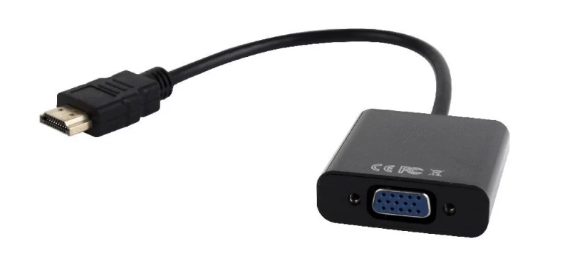 Gembird Hdmi - Vga + Garso Juoda Hdmi (išvestis) - Vga (įvestis) + Garso įrašas A-hdmi-vga-03