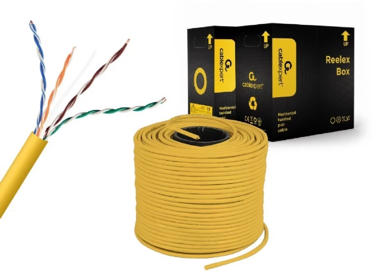 Gembird UPC-5004E-SOL-Y networking cable Yellow 305 m Cat5e U/UTP (UTP)