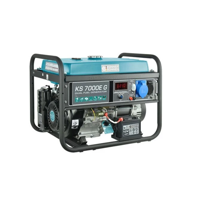 Generatorius benzinas/dujos 5500W, KS 7000E G, KÖNNER &amp; SÖHNEN