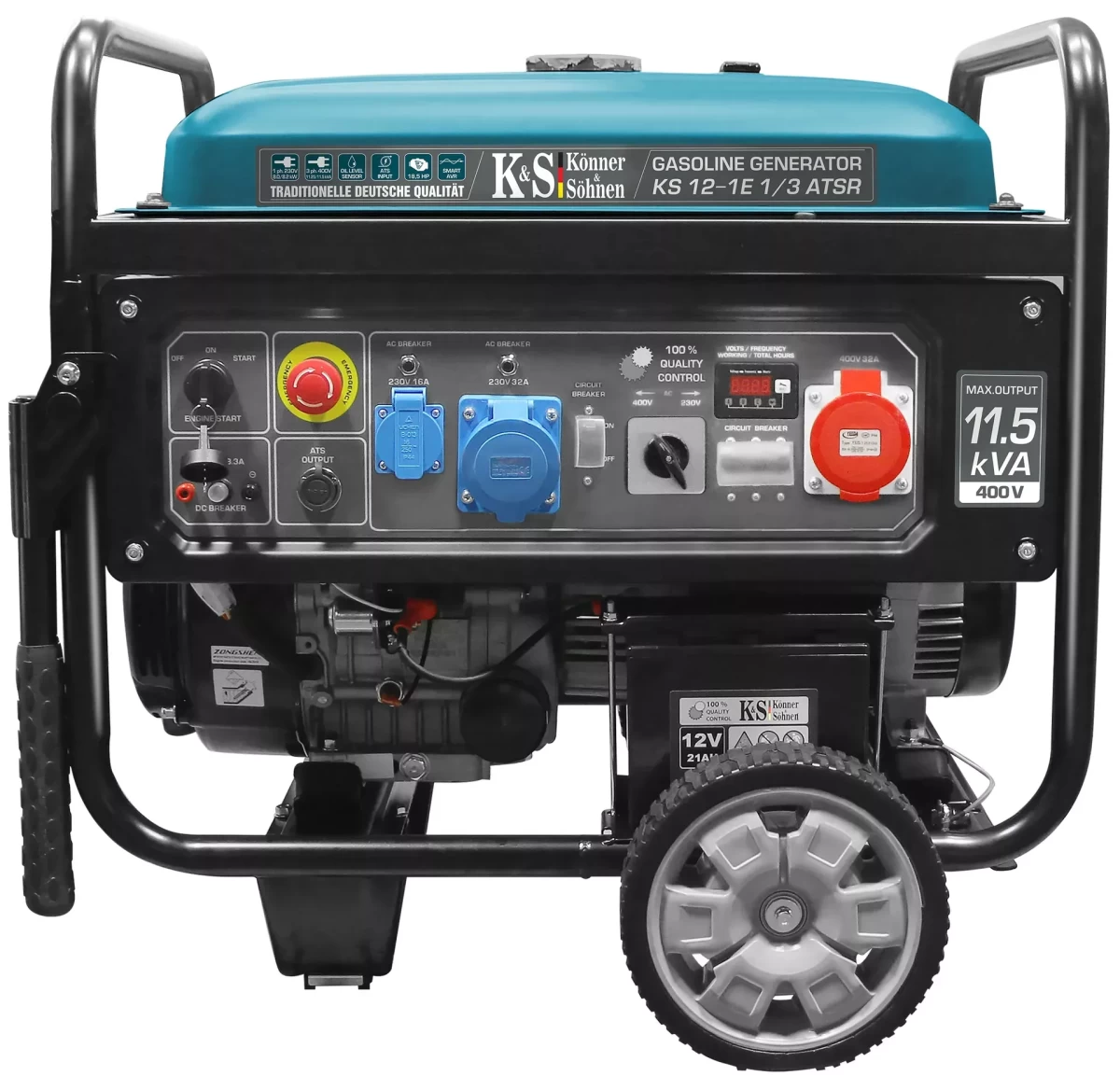 Generatorius benzininis 11500W, KS 12-1E 1/3 ATSR, KÖNNER &amp; SÖHNEN