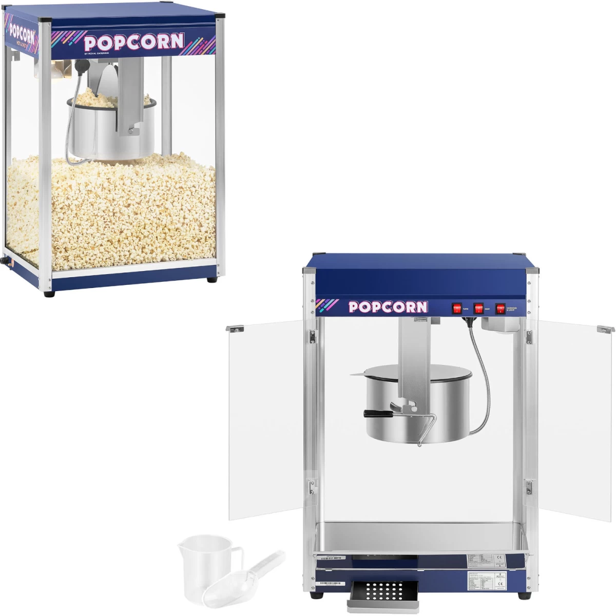 Geriausias Popkornų Aparatas 2300w 230v 16 Oz 6kg/h Royal Catering Rcpr-2300
