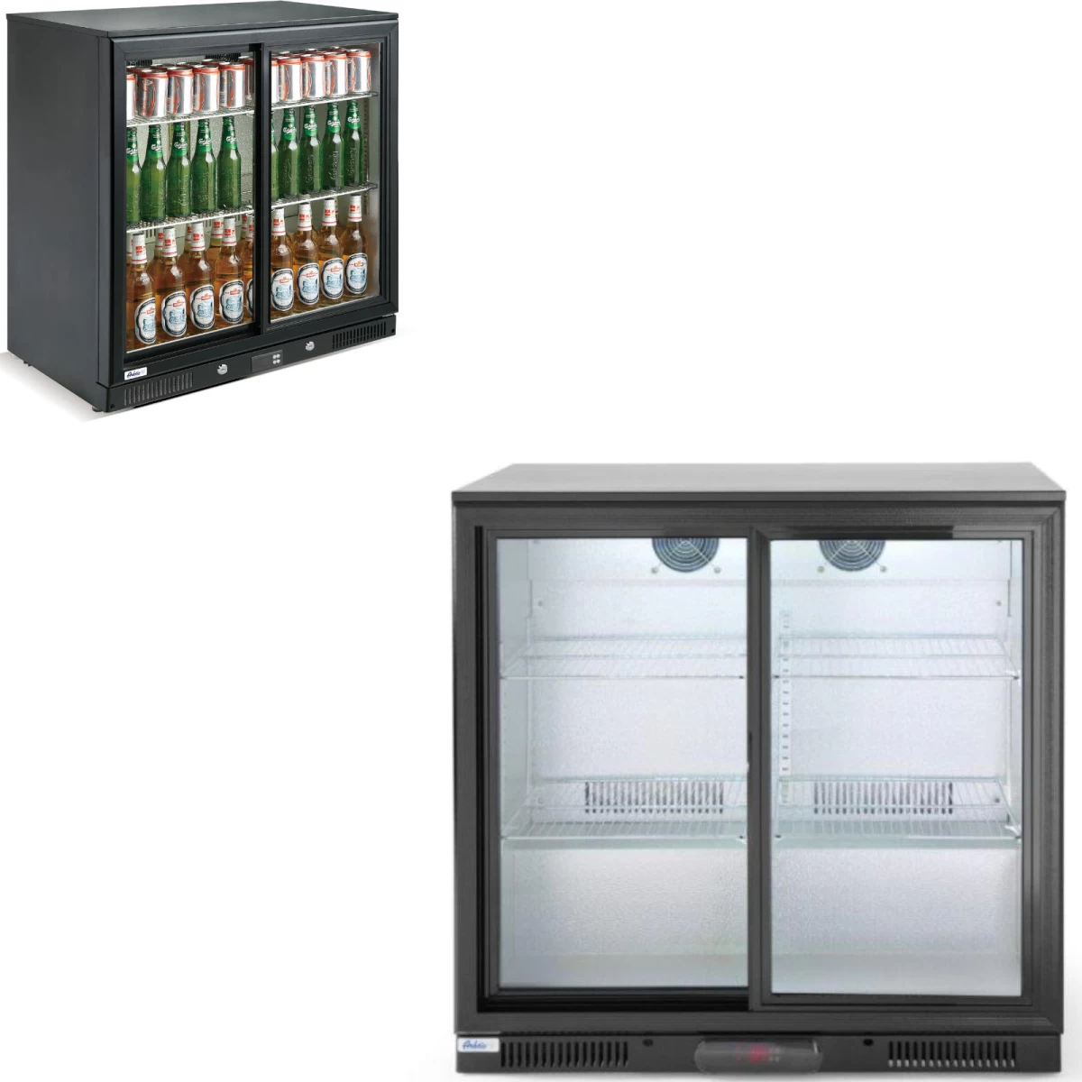 Gėrimų Baro šaldytuvas 2 Durų 90 Cm Pločio 228l
