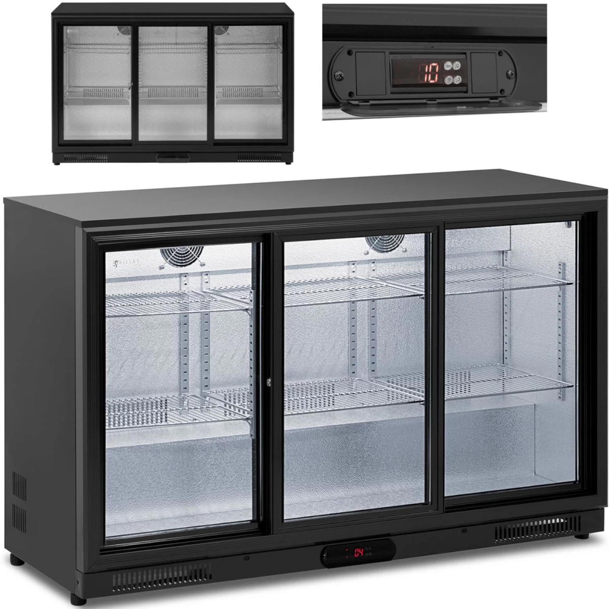 Gėrimų Baro šaldytuvas Su Stikliniu Fasadu 318 L 220 W