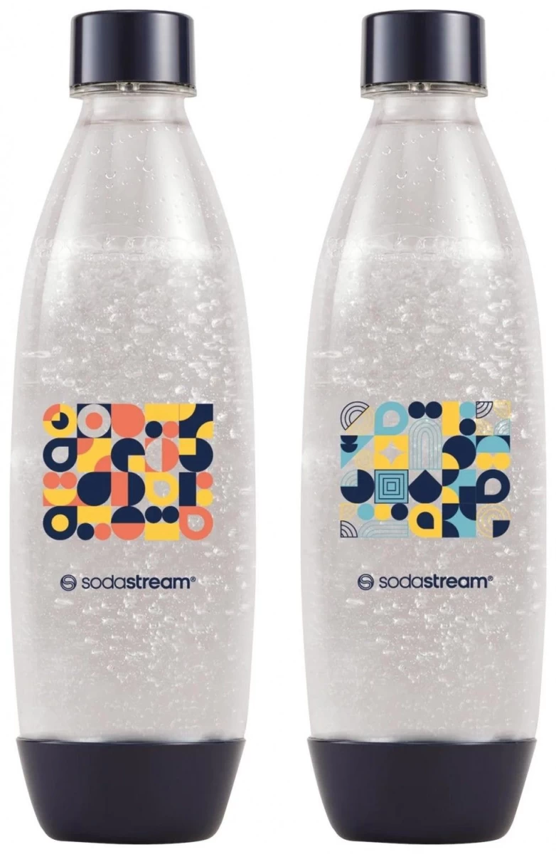 Gėrimų gazavimo aparato SodaStream vandens buteliai Fuse, 1l, 2 vnt, mozaika