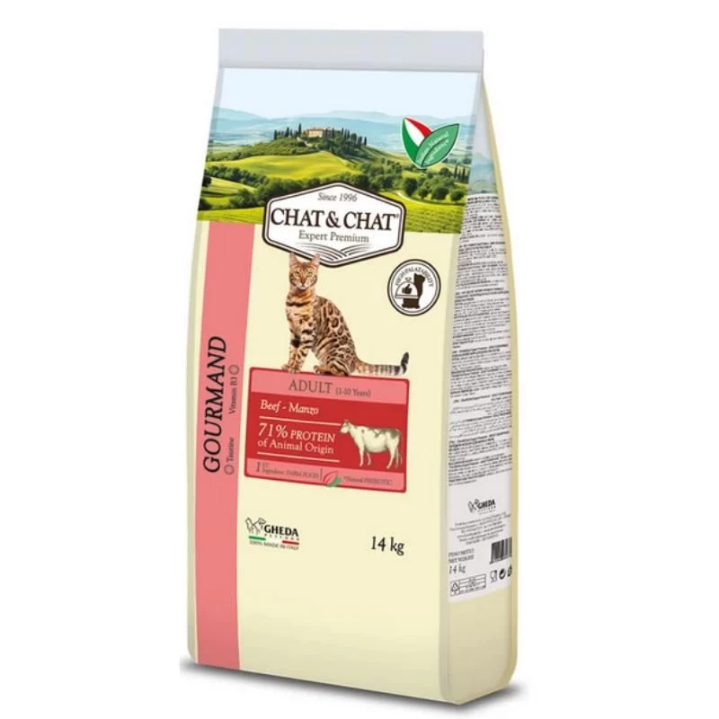 GHEDA Chat Expert Premium Beef pašaras katėms 14kg, 3840G