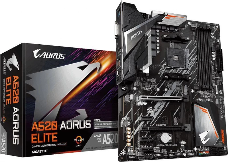 Gigabyte A520 Aorus Elite Pagrindinė Plokštė (socket Am4 /atx)