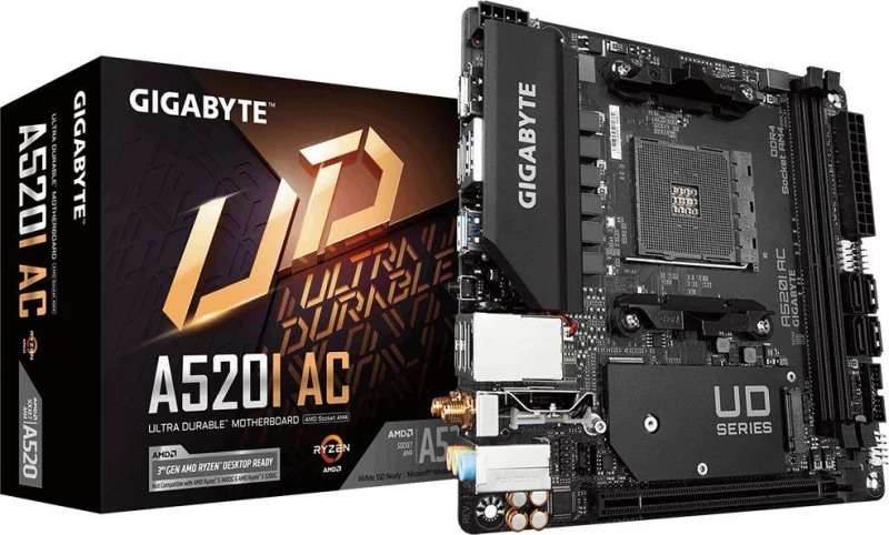 Gigabyte A520i Ac (socket Am4 / Mini Itx) Pagrindinė Plokštė