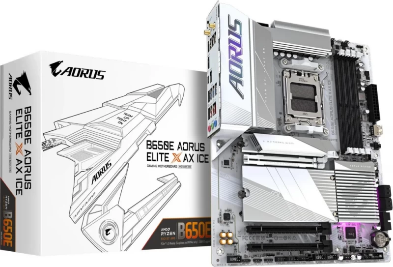 Gigabyte B650e Aorus Elite X Ax Ice (socket Am5 /atx) Pagrindinė Plokštė