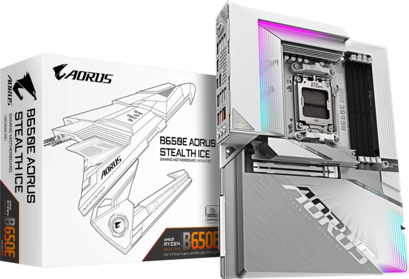 Gigabyte B650e Aorus Stealth Ice Pagrindinė Plokštė (socket Am5 /atx)