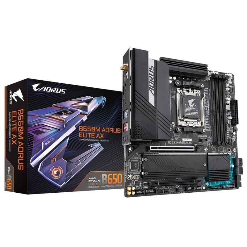 Gigabyte B650m Aorus Elite Ax Pagrindinė Plokštė (am5 / Micro Atx)