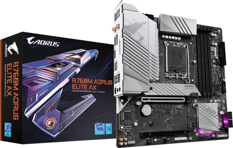 Gigabyte B760m Aorus Elite Ax Pagrindinė Plokštė (socket 1700 / Micro Atx)