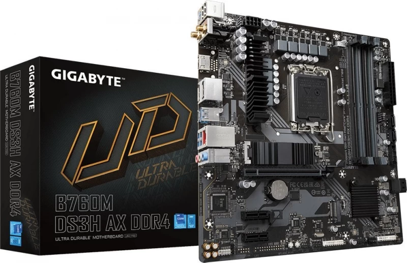 Gigabyte B760m Ds3h Ax Ddr4 Motininė Plokštė (socket 1700 / Micro Atx)
