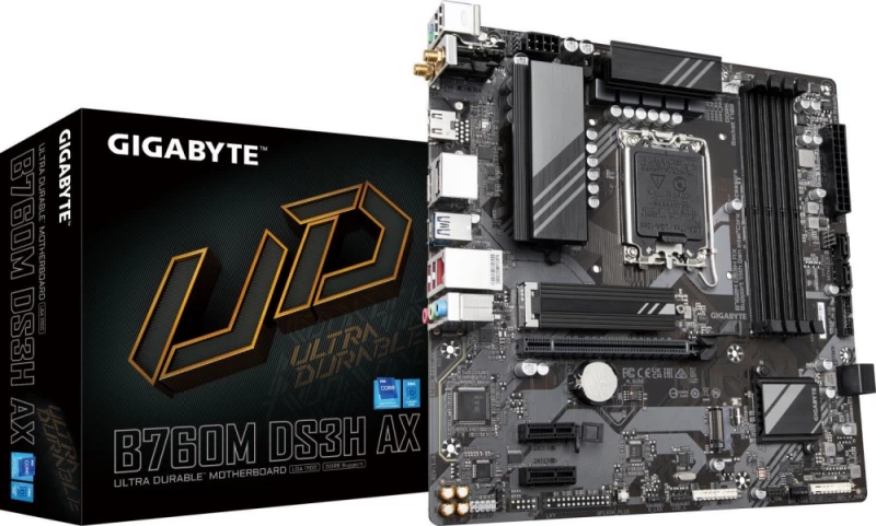 Gigabyte B760m Ds3h Ax Motininė Plokštė (socket 1700 / Micro Atx)