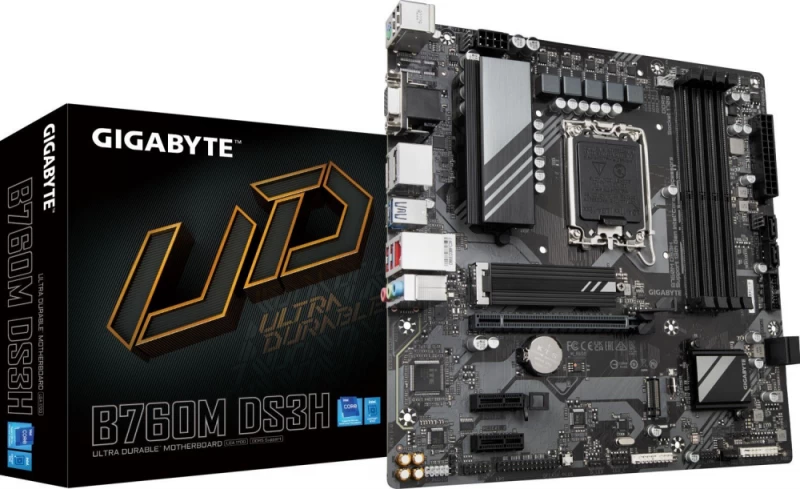 Gigabyte B760m Ds3h Pagrindinė Plokštė (socket 1700 / Micro Atx)