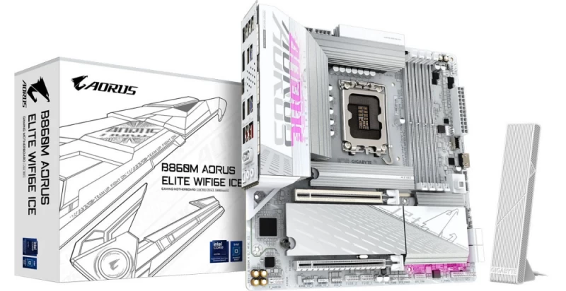 Gigabyte B860m A Elt Wf6e Ice Pagrindinė Plokštė (lga1851 /matx)