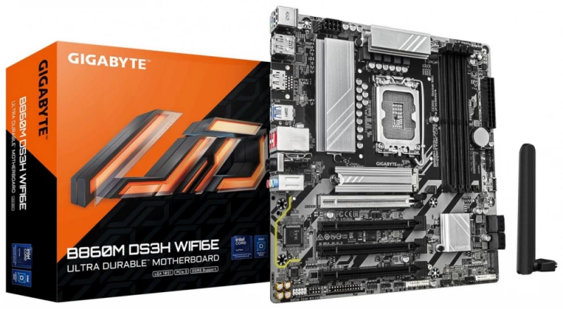 Gigabyte B860m Ds3h Wifi6e Motininė Plokštė (socket 1851 / Micro Atx)