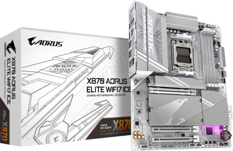 Gigabyte X870 Aorus Elite Wifi7 Ice Pagrindinė Plokštė (socket Am5 /atx)