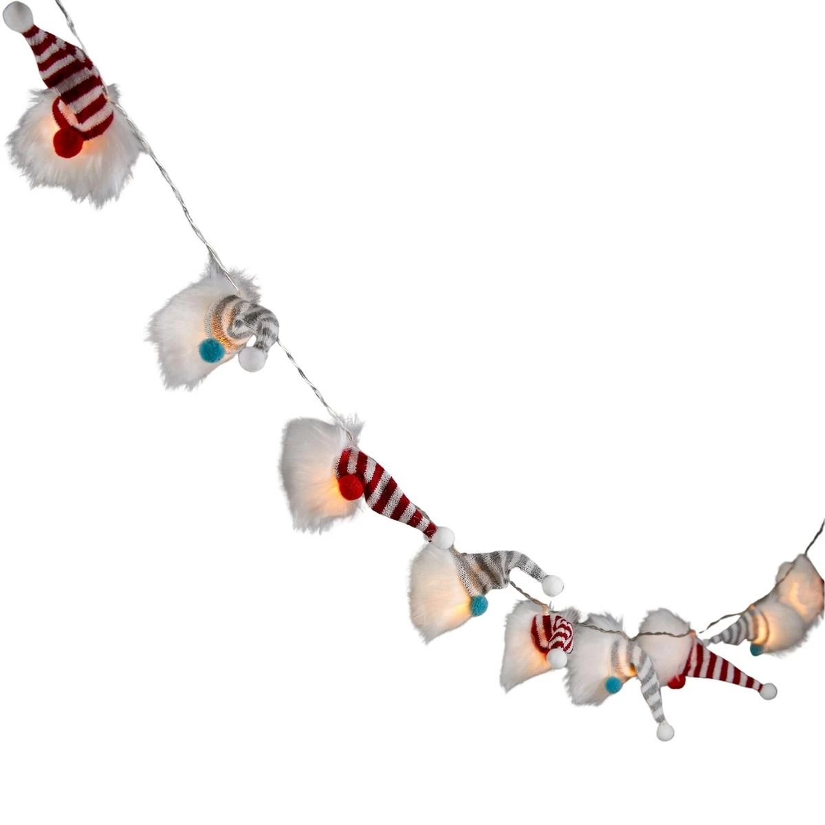 Girliandos žibintai 12 Vnt. Akumuliatoriniai Nykštukai Kalėdų Vaikas šilta Balta Luca