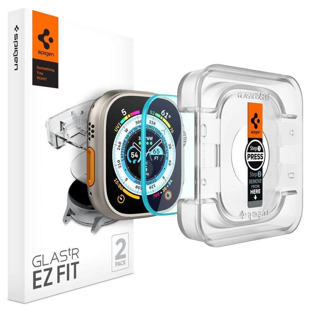 Glastr Ez Fit Grūdintas Stiklas Apple Watch Ultra 49mm Kit 2 Vnt.